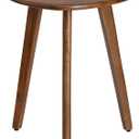 MH London Tri Pin Side Table I Handmade Natural Mango Wood, Naturally Moisture Resistant, Maintenance Free I 16" x 16" x 18" I Wandsworth, Walnut