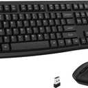 Wireless Keyboard and Mouse Combo, EDJO Full-Sized 2.4GHz USB Computer Wireless Keyboard and Optical Mouse for Windows, Mac, Laptop/Desktop/PC