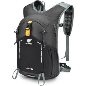 SKYSPER Small Hiking Backpack - 15L Travel Daypack Lightweight Bag Water Resistant Hiking Backpacks for Women Men (Dark Gray)