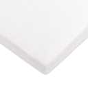 Babyletto 100% Organic Cotton All-Stages Midi Crib Sheet, GOTS-Certified, Fitted 360, Ultra-Soft and Breathable Muslin - Plain White