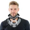 Komzer Adjustable Cervical Neck Traction Device for Home Use, Portable Over Door Neck Stretcher with Posture Corrector, Pain Relief & Decompression Support (One Size, Gray)