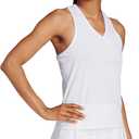 Adidas Womens Club Tennis Climacool V-Neck Tank Top (White, L)