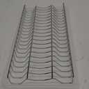 Simple Houseware Stainless Steel Plate Drying Rack with Drainboard, Chrome (1-Pack)