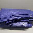 6x16 ft Heavy Duty Plastic Tarp – Blue Poly Tarp, 6 MIL Waterproof Cover w/Aluminum Grommets, Reinforced Edges, Tear Resistant Polyethylene for Camping, Roofing, Construction, Outdoor Use