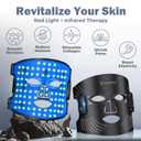Wireless LED Face Mask, Cordless Red Light Facial Mask with Even LED Coverage, Wearable Skincare Mask for At-Home Self Care