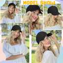 Baseball Hat Wig,Hat with Hair attached 16'' Adjustable Black Cap with Wavy Curly Synthetic Bob Hair Extensions for Women Girls(Ash Blonde)