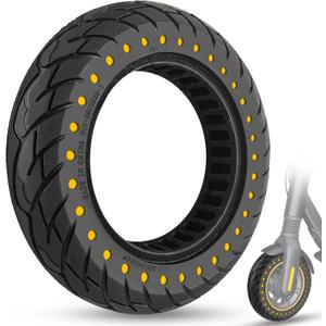 10 x 2.5 Inches Electric Scooter Tire 60/70-6.5 Solid Tire Fit for Ninebot Max G30P G30LP~Gotrax G5 G6~Hiboy Max 3~Hover 1 Alpha~Zero10X~OKAI Neon Pro, 10" Anti-explosion Replacement Wheel