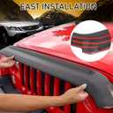 Hood Deflector Hood Protector with Tailgate Protector Compatible with 2007-2018 Jeep Wrangler JK Hood Protector Bug Deflector Stone Guard