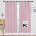 NICETOWN Room Darkening Curtain Panels 66  Window Treatment Energy Saving Thermal Insulated Solid Grommet Room Darkening Drapes for Living Room (Baby Pink, 1 Pair, 66 by 66Inch)