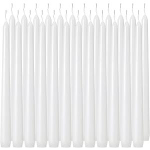 Tuyai 36 Pack Tall White Taper Candles, 10 inch (H) Dripless, Unscented Dinner Candle, Smokeless Taper Candles, Paraffin Wax with Cotton Wicks, 8 Hours Burn Time