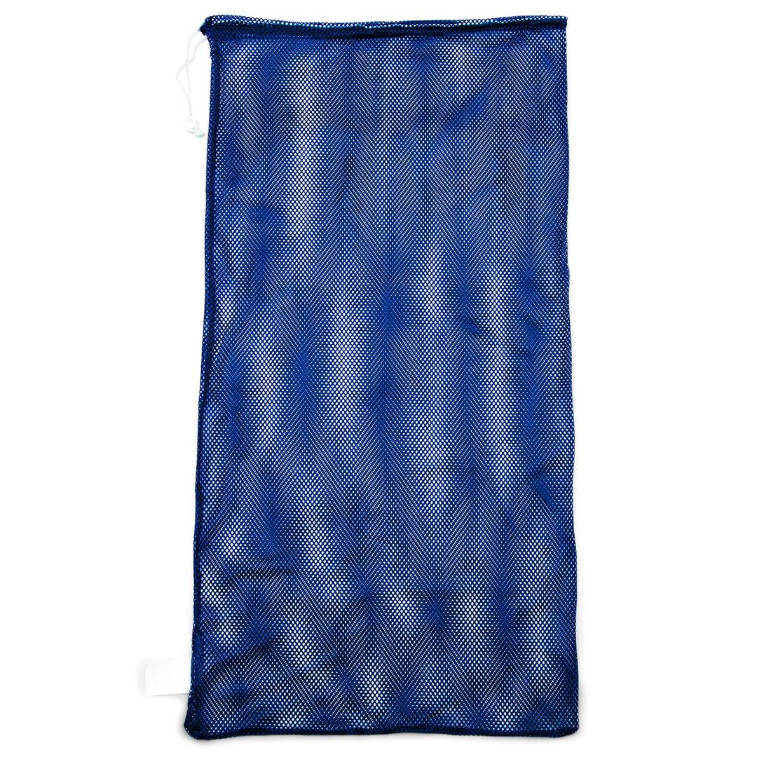 Champion Sports Mesh Sports Equipment Bag- Blue, 24" x 48"- Multipurpose, Nylon Drawstring Bag w/Lock and ID Tag, for Sports Equipment, Balls, Swimming Gear - Breathable Stuff Sack