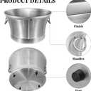 BARsics Large 6-Gallon Double Wall Stainless Steel Insulated Beverage Tub for Parties