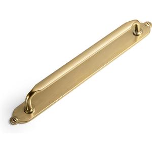Champagne Bronze Zinc Alloy Cabinet Handle with Backplate - 7.56''(192mm) Hole Center Cabinet Pull Hardware for Bedroom, Kitchen, 2 PackG013