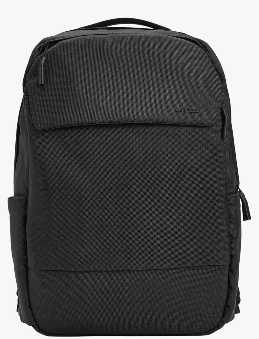 Incase Crosstown Backpack – 20L Everyday Laptop Backpack for Work, Travel – 16" Faux Fur Laptop Sleeve, External Front Pocket, Water Bottle Pockets, Travel Pass Through - Black