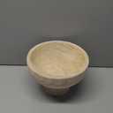 Creative Co-Op Round Paulownia Wood Pedestal Bowl, Natural