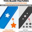 138971 42 inch 5-Star Mulching Blades for Craftsman LT1000 LT2000 YT3000 T110 Husqvarna YTH22V42 YTH18542 YTA18542 Poulan 42'' Deck Cut Lawn Tractor Zero-Turn Mower 127843 532138971 2-Pack, Blue