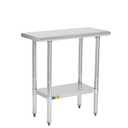 Treshin Stainless Steel Table 18" X 30" Commercial Prep & Work Table