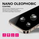 5 x UARMOR Glass 3 Pack Clear Screen Protector & 1 Pack Camera Lens Protector for [ iPhone 15 Pro Max ] 9H Tempered Glass with Easy Installation Kits (3+1 Pack)