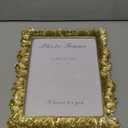 Cuspin 8x10 Picture Frame Vintage Gold Frames, Elegant Photo Frame with Glass Front, Palm Leaves Textured Hand-Crafted Resin Frame for Wall and Tabletop Display Home Decor