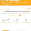 Zoomable 8 Lights LED Track Lighting Kit with 6.6FT H Type Track Lighting Rails, Dimmable White Track Lighting Fixtures Ceiling Modern Kitchen Spot Track Light Heads 4000K CRI90+ 12W 1000lm