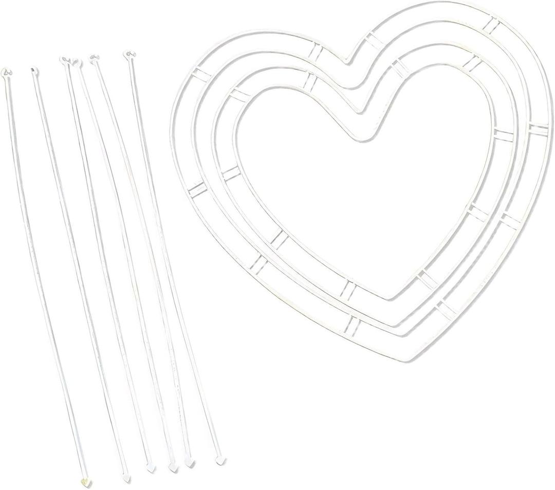 Heart Shaped Flower Bouquet Frame for Wedding Bouquets and Floral Arrangements