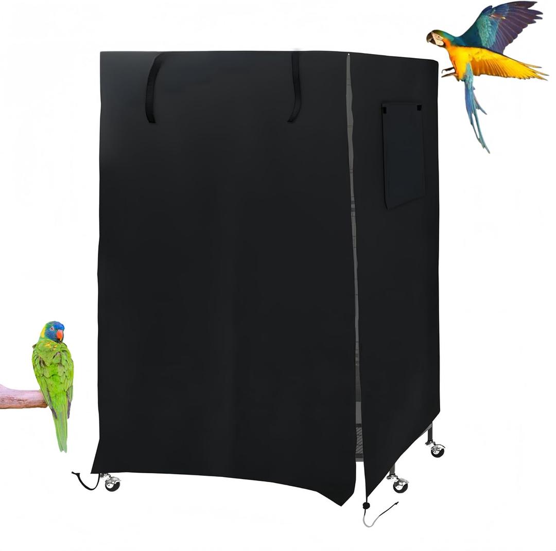 Bird Cage Cover for Night, Good Night Birdcage Covers Fit for Yaheetech Birdcage, Bird Universal Pet Cage Cover Good Night for Cats, Mink, Totoro, Parakeet, Parrot and Small Animals (X-Large)