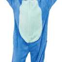 Kids Animal Onesie Cosplay Costume Halloween Pajamas (10 Years, Blue)