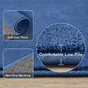 Amearea Large Modern Area Rugs for Bedroom Living Room, 6x9 Feet Blue Thickened Memory Foam Rug, Fluffy Indoor Washable Rugs Non Slip Minimalist Carpet for Boys Girls Dorm Nursery Room Decor