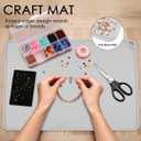 Thick Silicone Pastry Mat with High Edge, 20"x 16" Non-Stick Silicone Baking Mat, Non Slip Silicone Dough Rolling Mat for Making Bread, Cookies and Pizza, Gray Silicone Mat for Craft, Countertop Mat