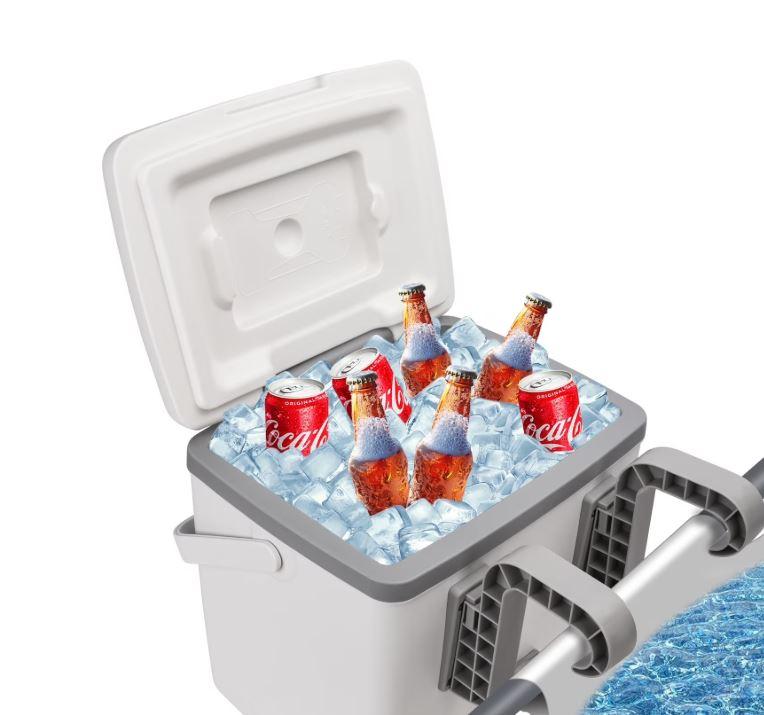 13L Pool Cooler, Insulated Cooler Hard Cooler with Handle, Keeps Drinks Cold Up to 72 Hours, Ice Chest for Soft-Sided Oasis Backyard Above Ground Swimming Pool