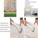 6x8FT Easter Backdrop Colorful Wood Backdrop for Photography Rabbit Eggs Grass Spring Background Banner Easter Party Decoration Kids Birthday Baby Shower Photo Booth Props (6X8FT)