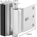 Home Security Door Lock, 2 Pack Childproof Door Reinforcement Lock with 3 Inch Stop Withstand 800 lbs for Top Front Inward Swinging Door, Upgrade Flip High Night Lock to Defend Your Home Kids