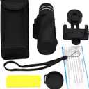 HD 40X60 Pocket Telescope Professional Power Telescope Long Range Zoom Suitable for Outdoor Bird Watching, Camping, and Tourism(with Phone Clip)