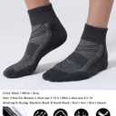 CelerSport 6 Pack Men's Ankle Socks with Cushion, Sport Athletic Running Socks (Gray, L)
