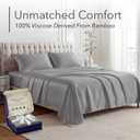 DECOLURE 100% Viscose Derived from Bamboo Sheets California King Size - Luxury 4 Pc Naturally Cooling Sheets, Ultra Soft Bed Set - Deep 17" Pockets, Double Stitching, Oeko Tex Standard (Midgrey)