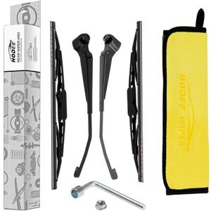 Rear Left and Right Side Wiper Arm Blade Nut Set Replacement for Ford Transit Connect 2009-2013,Back Windshield Wiper Assembly with Window Wiper Cap Cover Accessories,Replace # 2T1Z-17527-B