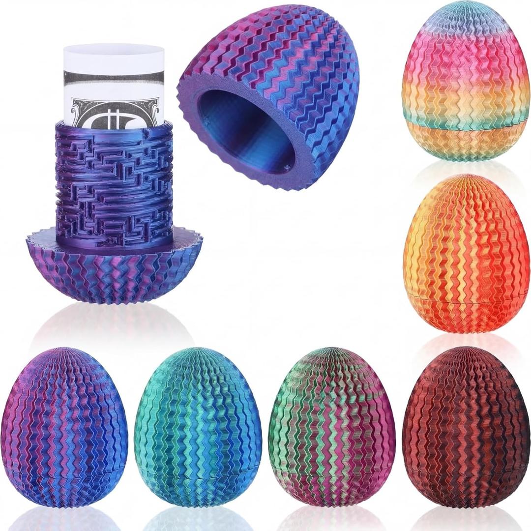 6 Pcs Easter Egg Puzzle Box Money Puzzle Box for Cash Gift with Hidden Compartments Present for Easter Birthdays & Special Occasions 2026 Creative Gift Ideas (Colorful)
