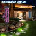 Illuminated Solar Welcome Sign for Front Door, Waterproof RGBW Color Changing, Lighted Pronch Welcome Plaque Solar Powered with Stakes for Yard Home Party Outside Decor