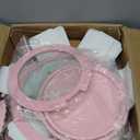 Astercook 21 Pcs Pots and Pans Non Stick Ceramic Cookware Set, Detachable Handles, RV Kitchen Cooking Set, Oven Safe, Induction Ready, Stackable, Pink