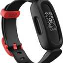 Fitbit Google Fitbit Ace 3 Activity Tracker for Kids 6+, Black/Racer Red, One Size 