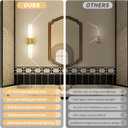 2 x Kalium Bathroom Wall Sconces Set of Two, 21 Inch Modern Vanity Lights with Frosted Glass Shade, Bathrooms Vanity Lighting Fixtures for Mirror Bedroom Living Room Hallway (Gold)