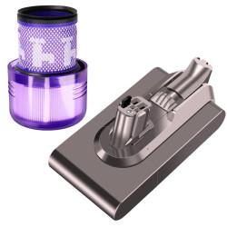 Replacement Battery and Washable Pre Motor Filter for Dyson Cyclone V11 / V14 Screw-in Cordless Vacuum