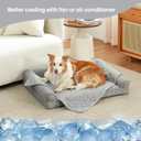 Cozy Bliss Leakproof Cooling Blanket for Large Dogs Q-Max 0.5, Durable & Washable Dog Cooling Mat for Hot Weather, Soft Pet Throw & Couch Protector for Dogs & Cats, 40x60 Inch, Heather Silver Grey