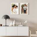 upsimples 12x18 Picture Frame, Display Pictures 11x17 with Mat or 12 x 18 Without, Wall Hanging Poster Frames, White, 1 Pack