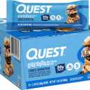 Quest Nutrition Overload Protein Bars, Cookie Commotion, 20g Protein, 1g Sugar, 3g Net Carbs, Gluten Free, 12 Count (EXP 02/14/27)