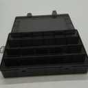 Multi Compartment Parts Box, Removable Divider Toolbox Organizer Clear Portable 18 Grids Plastic for Jewelry (L)