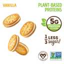 Lenny & Larry's The Complete Cremes, Sandwich Cookies, Vanilla, Vegan, 5g Plant Protein, 6 Cookies Per Pack (Box of 12) (EXP 09/17/26)