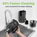 EanOruus Cold Press Juicer, 5.8" Wide Feed Chute Juice Extractor Machine with 400W, High Juice Yield, Slow Masticating Juicer for Whole Vegetables & Fruits, Black Gray