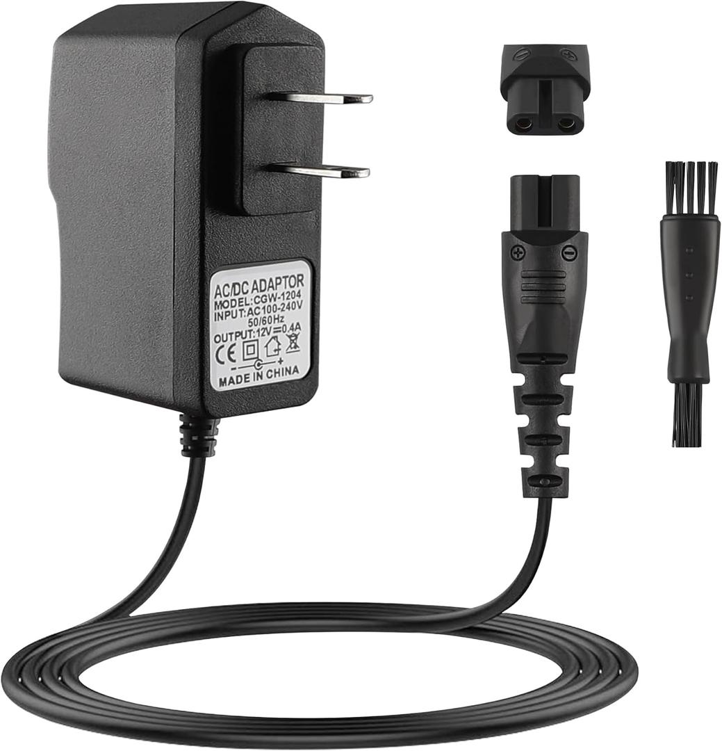 12V for Remington Shaver Charger PA-1204N, Replacement for Remington Shaver F5-5800 F5800 F7800 F5790 F4790 FR750 MS-280 MS-290 MS3-2000 Electric Razor Trimmer Charger Cord