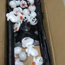 2 Pack 4 FT Spooky Black Halloween Tree with Timer,48 LED Purple Lights with Eyeball Ghost Grimace DIY Ornaments,Artificial Halloween Tree Decorations Indoor Outdoor (Purple)